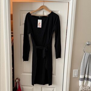 Elegant Black Long Sleeve Dress